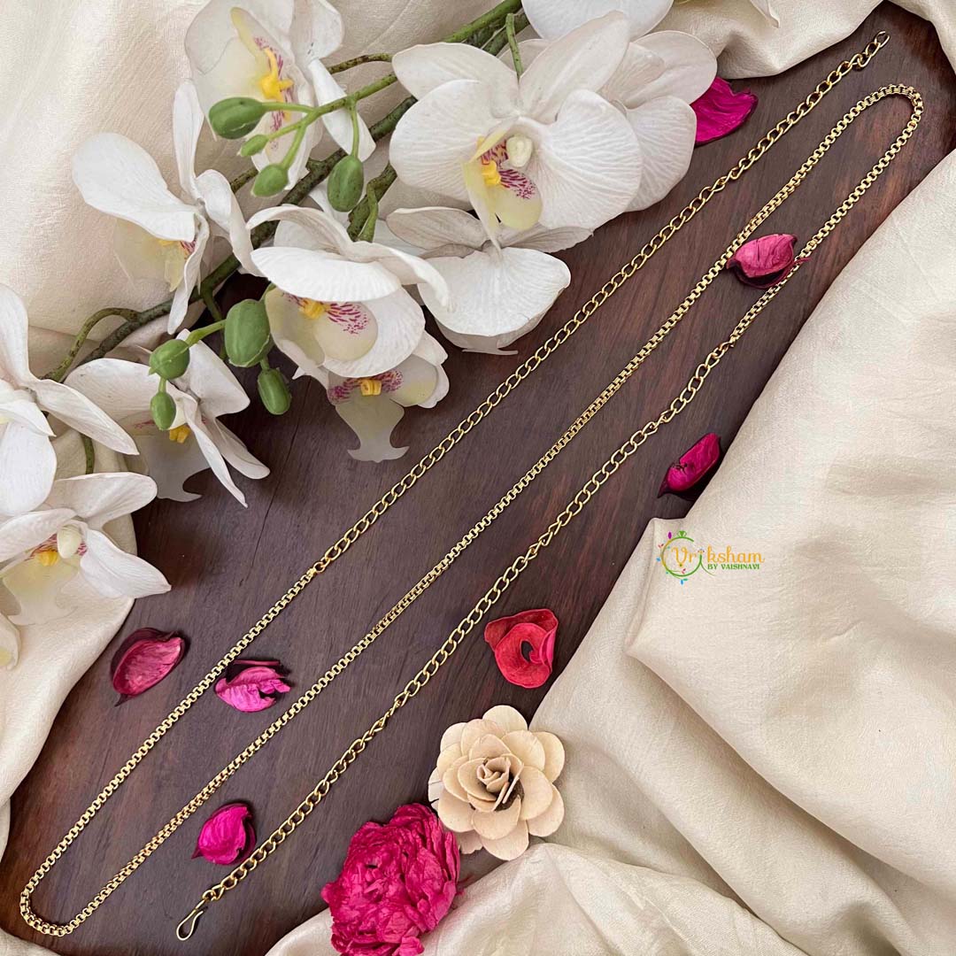 Vriksham Antique Dock Lock Gold-Finished Chain Style Hip Chain-G21359