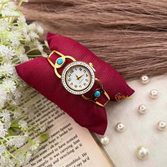 Vriksham Western-Inspired Turquoise Gemstone  Watch-G21979