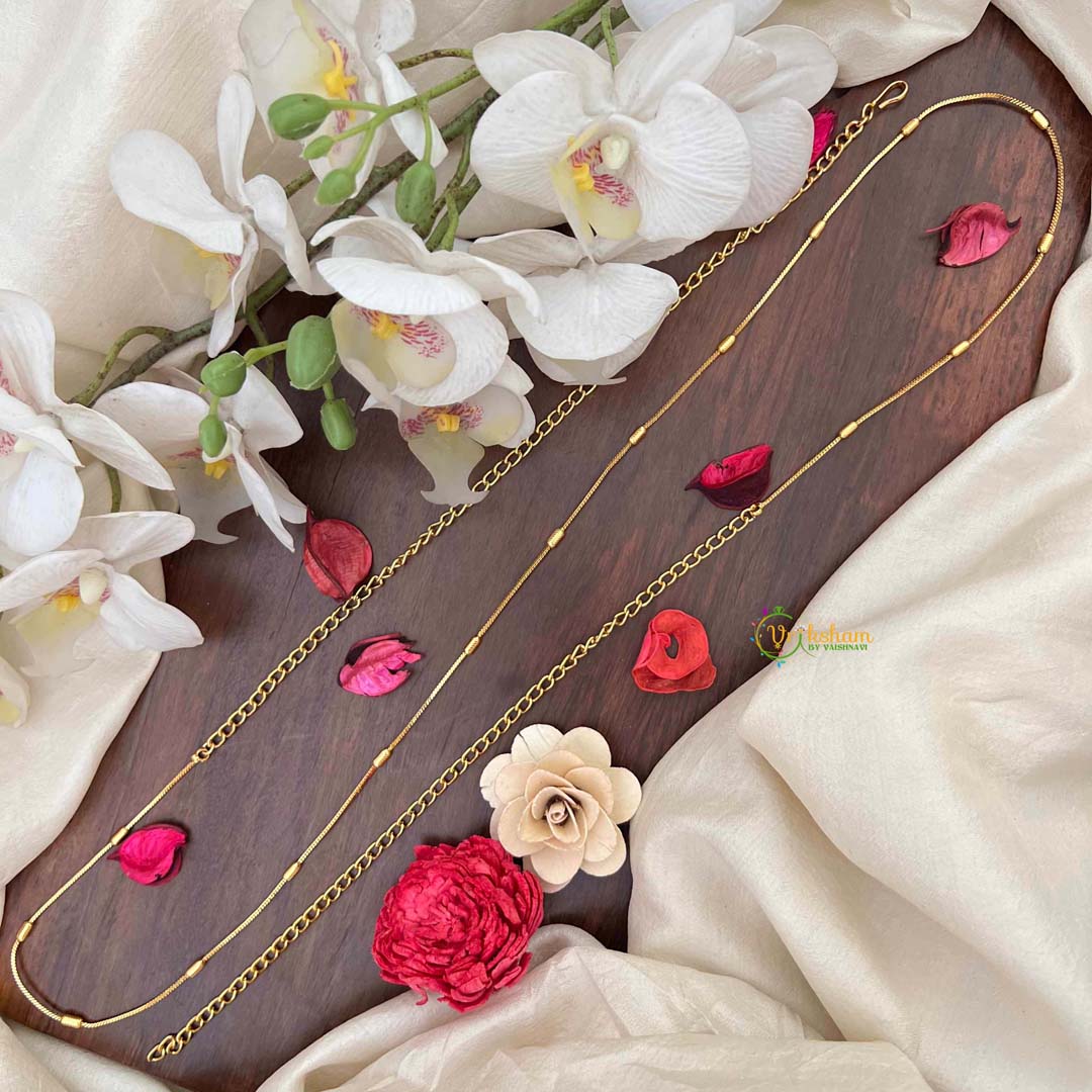 Vriksham Dot Style Gold-Plated Saree Hip Chain-G21361