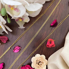 Vriksham Gold-Plated Board Leaf Hip Chain-G21362