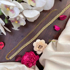 Vriksham Gold-Plated Traditional Bead Chain Hip Chain-G21364