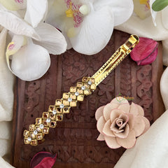 Vriksham Golden Kundan Hair Clip-Square-H979