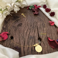 Lakshmi Coin Pendant Invisible Chain Neckpiece-G15575