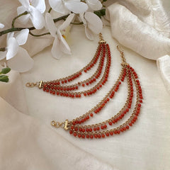 Unique 3 Layer Coral Maatil-Ear Chain-G14235