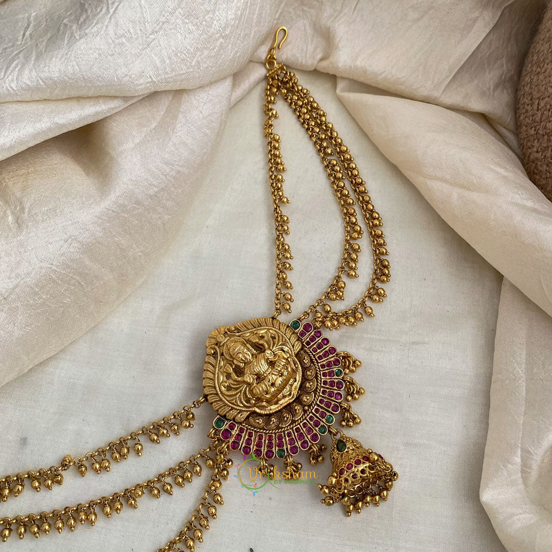 Single Lakshmi Jada Bun Billai with Maatil - Ghungroo Maatil - Jhumka - G11473