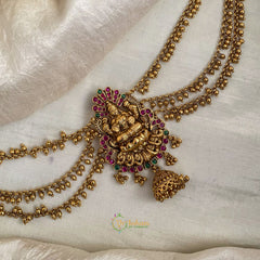 Gold Look Alike Lakshmi Jada Bun Billai Maatil -  Ghungroo Maatil - Jhumka - G11495