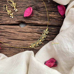 Vriksham Golden Look Buteerfly Pendant Invisible Chain-G20603