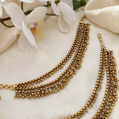 2 Layer Gold Bead Maatil-Ear Chain-G14247