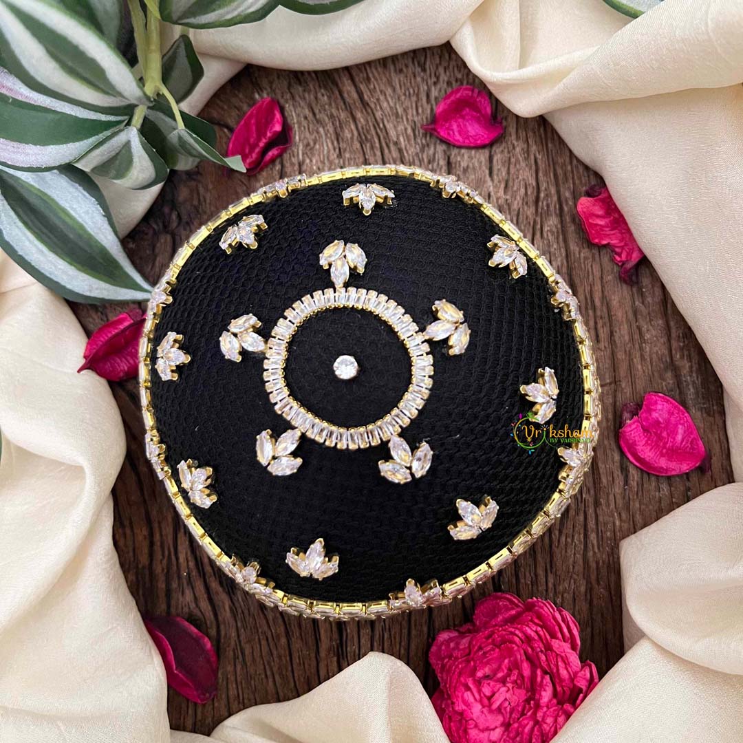 Vriksham Simple Sophisticated Stone-Studded Hair Net With Hair Bun Cage Accessory-BH1275