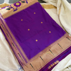 Violet Shilpa Shetty Saree - Paithani Semi Silk Saree -VS3626