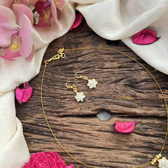 Vriksham Sun Floral Pendant Invisible Chain-White-G20625