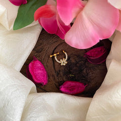 White AD Stone Nath / Nose pin-G13750