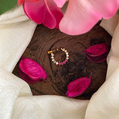 Elegant White Red AD Stone Nath / Nose pin-G13845