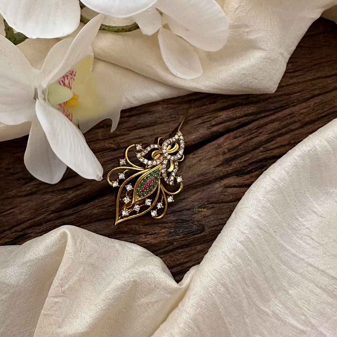 Unique AD Stone Saree Pin-Brooch-G14265