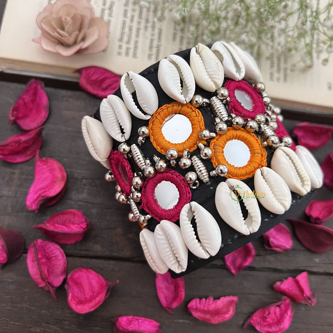 Vriksham Shell & Mirror Embellished Bohemian Bracelet-S1030