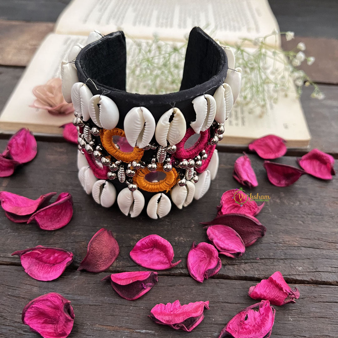 Vriksham Shell & Mirror Embellished Bohemian Bracelet-S1030