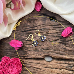 Vriksham Floral  Minakari Work Pendant Invisible Chain-Purple-G20584