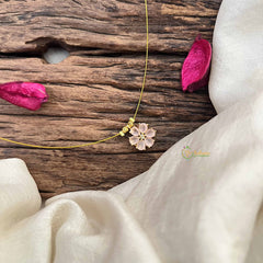 Vriksham Floral  Minakari Work Pendant Invisible Chain-Pitch-G20586