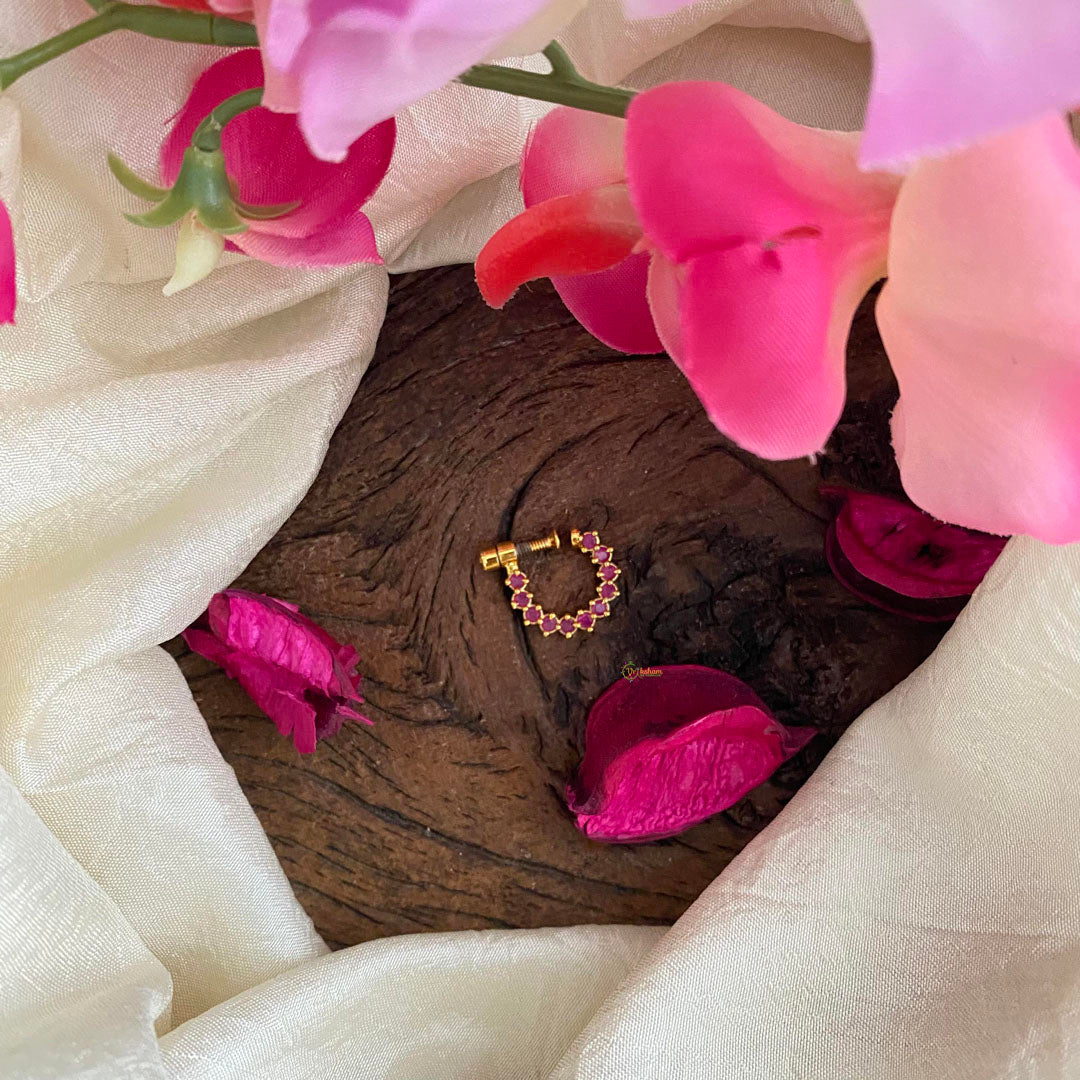 Red AD Stone Nath / Nose pin-G13855