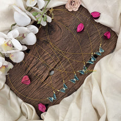 Vriksham Sky Blue Butterfly Pendant Invisible Chain-6 pieces Set-Return Gift-RG227