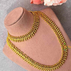 Vriksham Classic Gold Look Alike Peacock Bridal Set-Red Green-G22018