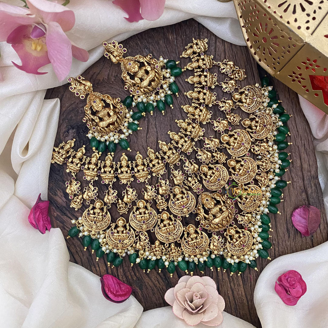 Exquisite Layered Royal Lakshmi High Neck Choker -G2357