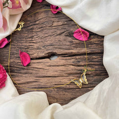 Vriksham Elegant Butterfly Pendant Invisible Chain-Yellow-G20592