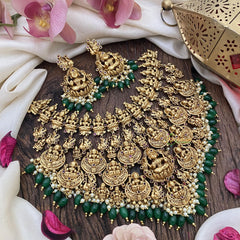 Exquisite Layered Royal Lakshmi High Neck Choker -G2357