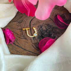 Elegant White AD Stone Nath / Nose pin-G13806