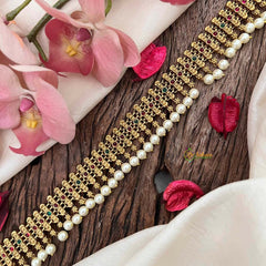 Vriksham Exquisite Mesh-Design Sheeshphool-Red Green-Pearls-G21388