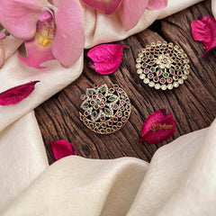 Vriksham Traditional Kemp Stone & CZ Studded Chandran & Suryan Billai-G21389