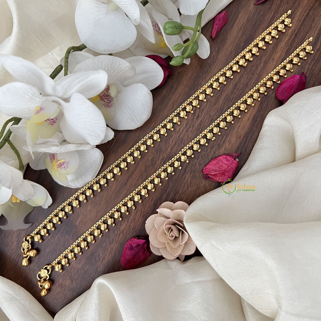 Vriksham Gold Look Alike Antique Bridal Anklets-G17793