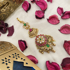 Vriksham Unique Floral 1 gm Gold Maang Tikka-G17086