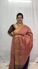 Vriksham Bronzer Color Kolam Butta Pure Soft Silk Saree-VS4851