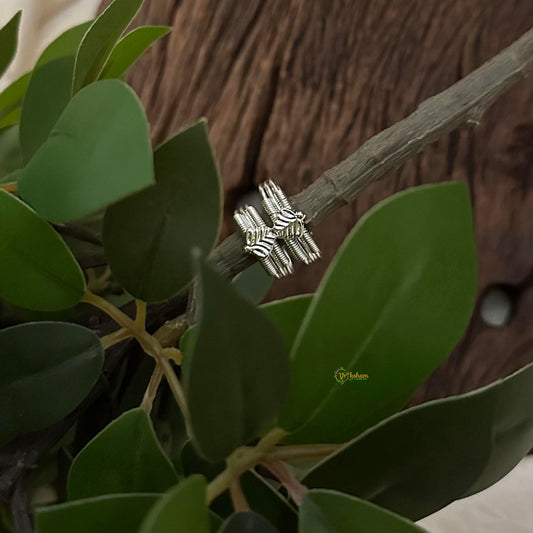 Designer Silver Alike Leaf Style Toe Rings-G14299