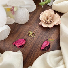 Vriksham Elegant AD Stone Nath/Nose pin-White Red-G17350