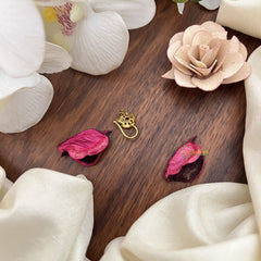 Vriksham Elegant AD Stone Nath/Nose pin-White Red-G17350