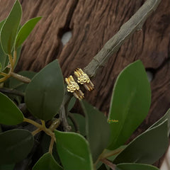 Trendy Gold Alike Floral Toe Rings-G14286