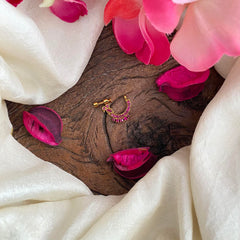 Designer Red AD Stone Nath / Nose pin-G13923