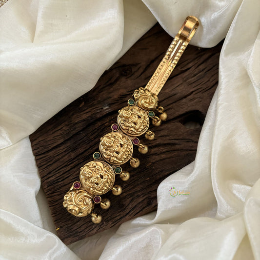 Gold Look Alike Temple Hair clip -Gold Bead-Lakshmi-G11271