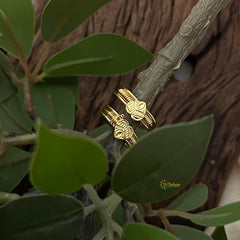 Gold Look Alike Heart Style Toe Rings -G14281