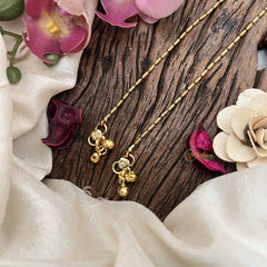 Vriksham Minimalist  Gold Look Alike Drop Line Anklets-G20675