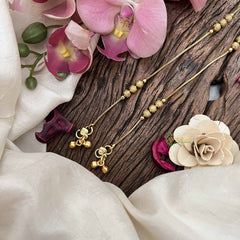 Vriksham Classic Gold Look Alike Ball Anklets-G20674