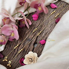 Vriksham Classic Gold Look Alike Ball Anklets-G20674