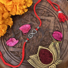 Vriksham Rakshabandhan Sliver Plated Infinity Style Rakhi-RB203
