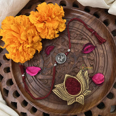 Vriksham Rakshabandhan Sliver Hand Trishul Rakhi-RB217