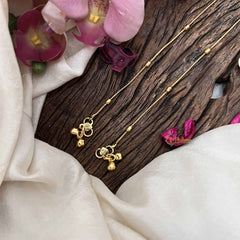 Vriksham Premium Doted Gold Look Alike Anklets-G20683