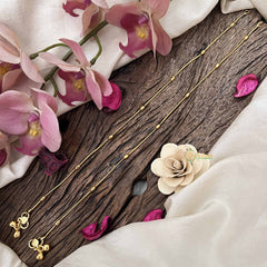 Vriksham Premium Doted Gold Look Alike Anklets-G20683