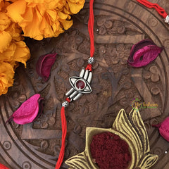 Vriksham Rakshabandhan Sliver Plated Shiva Third Eye Rakhi-RB205