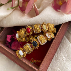 Premium Gold Alike AD Stone Bangle Set - G11698